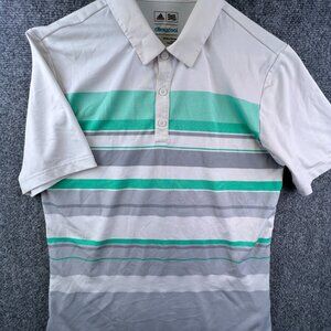 Adidas Golf Polo Climacool Short Sleeve Athletic Golf Shirt Mens Small White